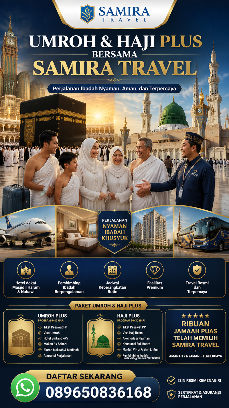 Create a world-class commercial advertising flyer for Samira Travel, using the u