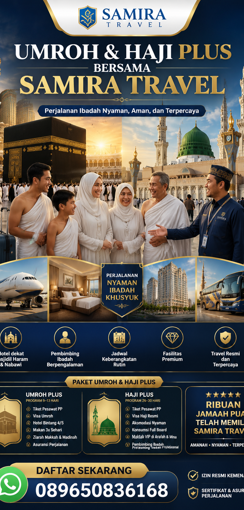 Create a world-class commercial advertising flyer for Samira Travel, using the u