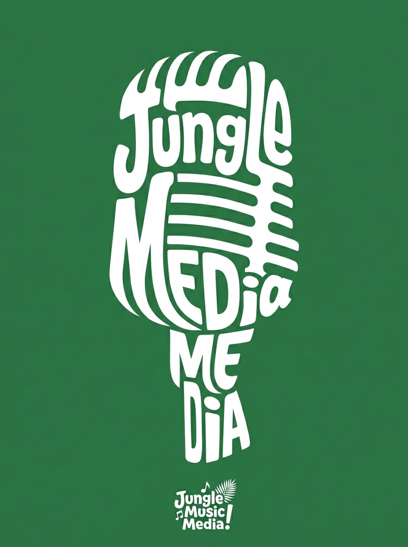 Create a typographic illustration shaped like a [vintage-style microphone], with