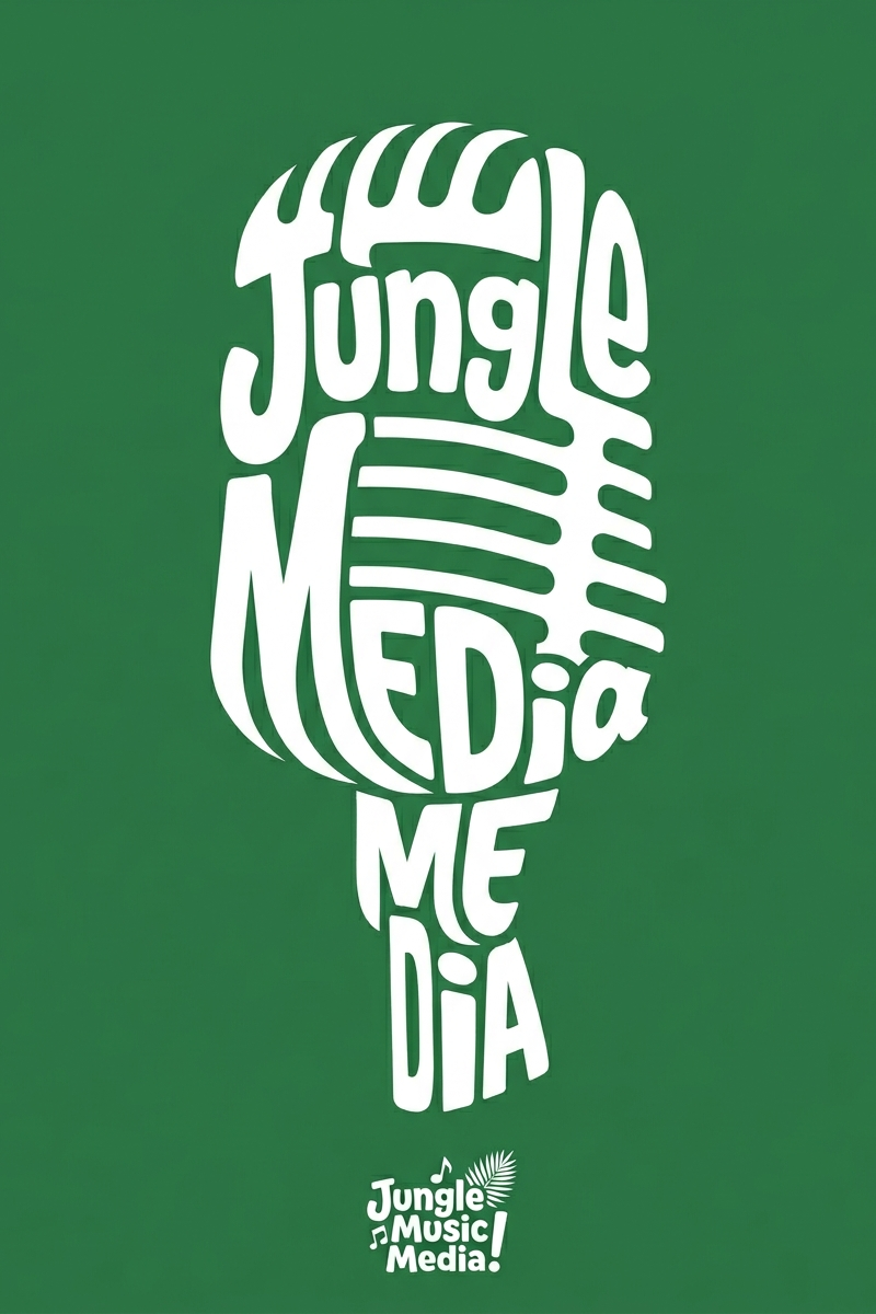 Create a typographic illustration shaped like a [vintage-style microphone], with