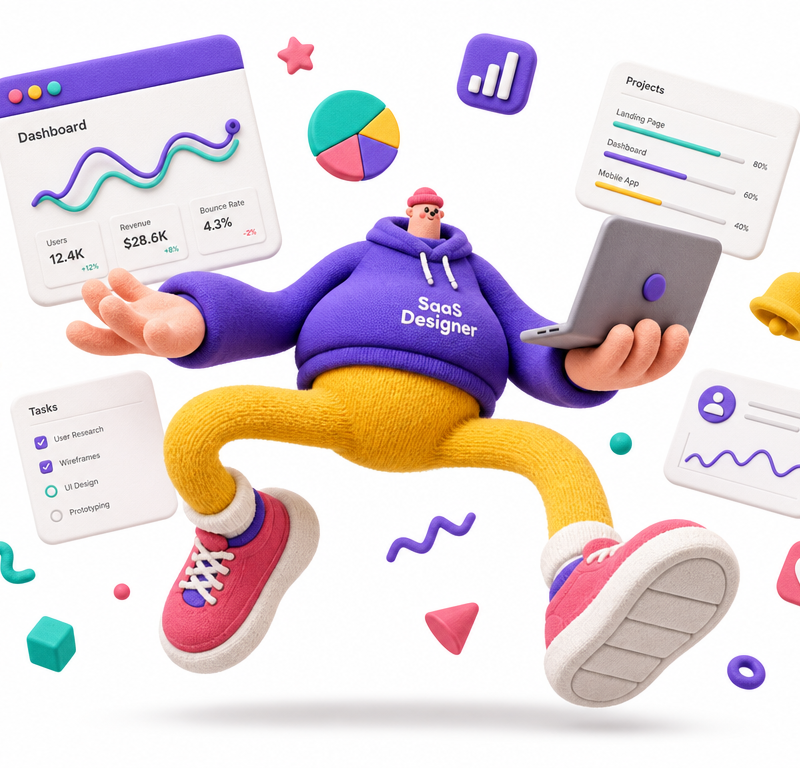 A complete single 3D illustration, exaggerated artistic editorial illustration s