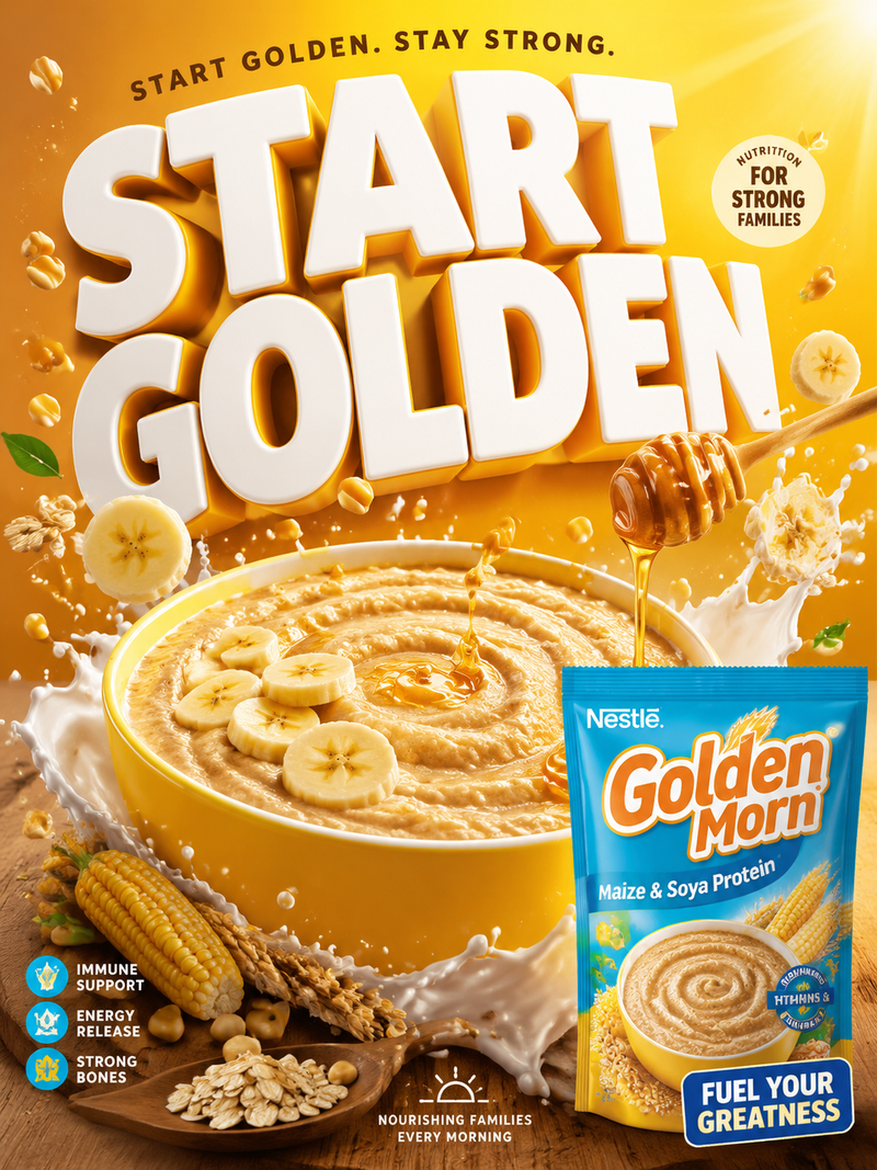 **GOLDEN MORN VIRAL FMCG POSTER CAMPAIGN SYSTEM** **“START GOLDEN