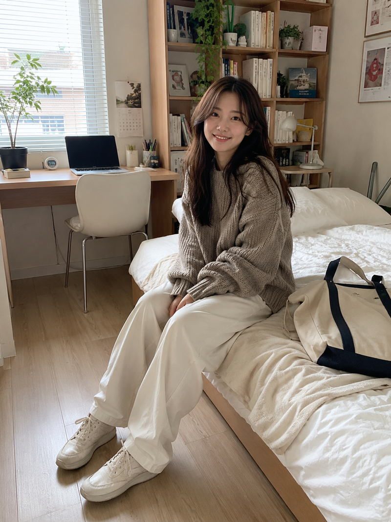 Beautiful young Japanese woman in her mid-20s, long straight dark brown hair, so