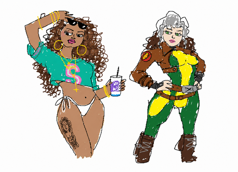 Redraw the attached image in the most clumsy, scribbly, and utterly pathetic way