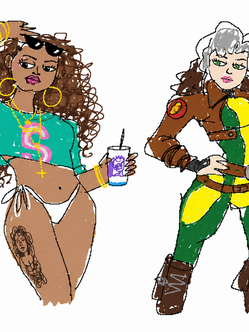 Redraw the attached image in the most clumsy, scribbly, and utterly pathetic way