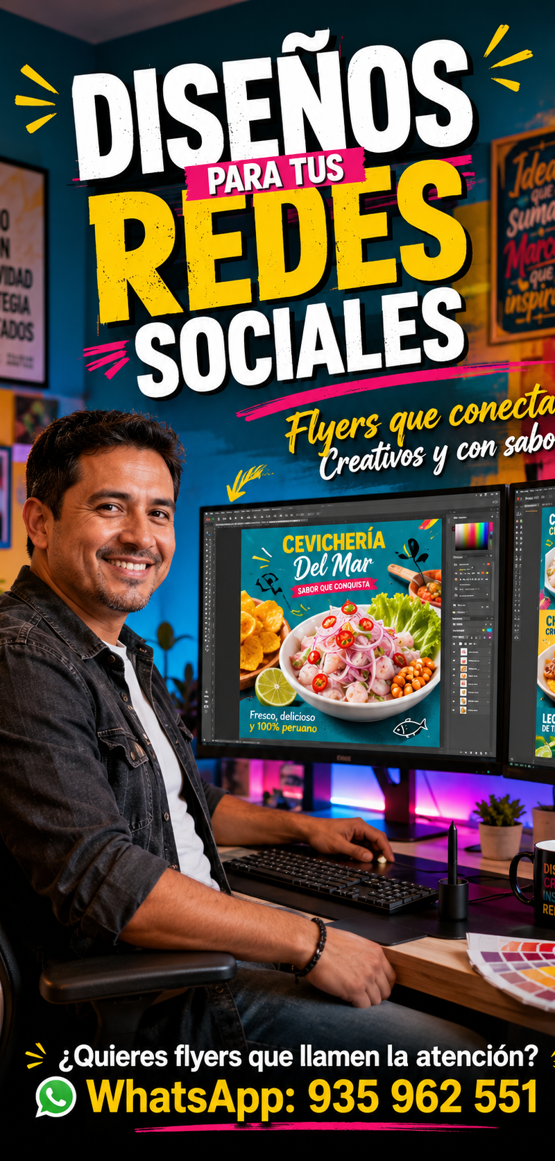 A vibrant and eye-catching vertical social media image in 9:16 format