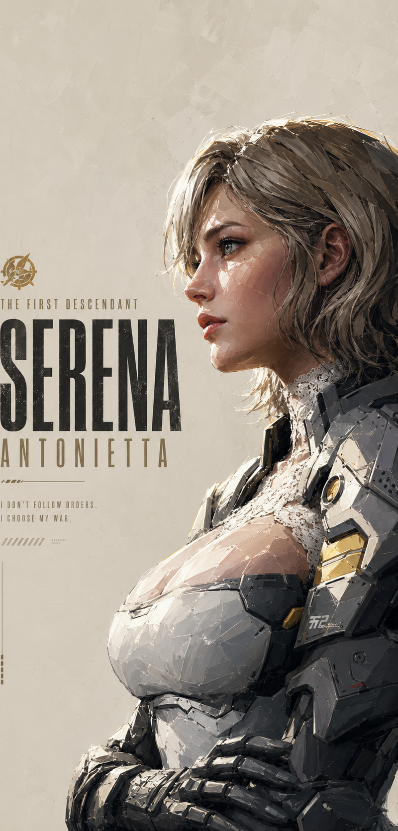 Serena Antonietta from The first descendant, rendered in an Kubo tite-style thic