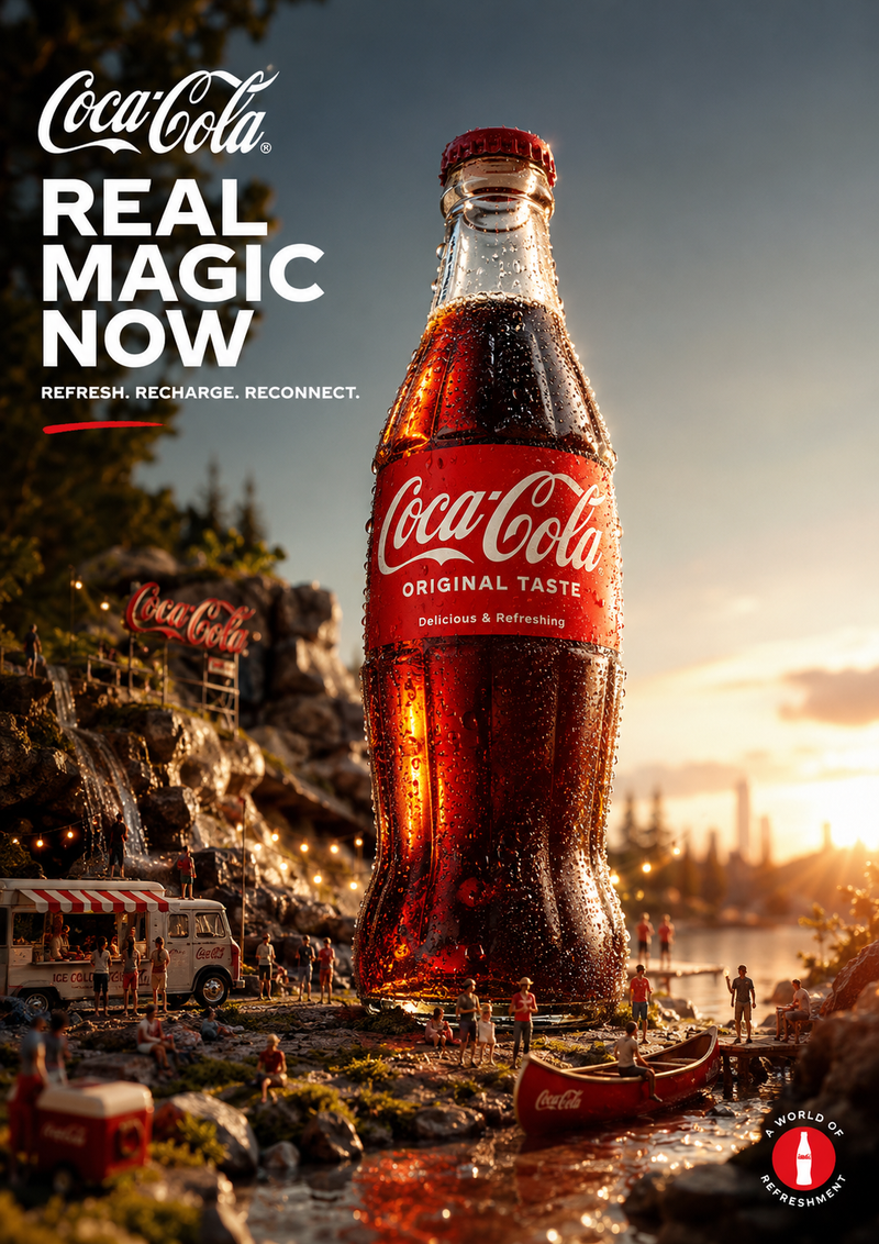 Create a premium advertising poster for [BRAND] featuring [PRODUCT]