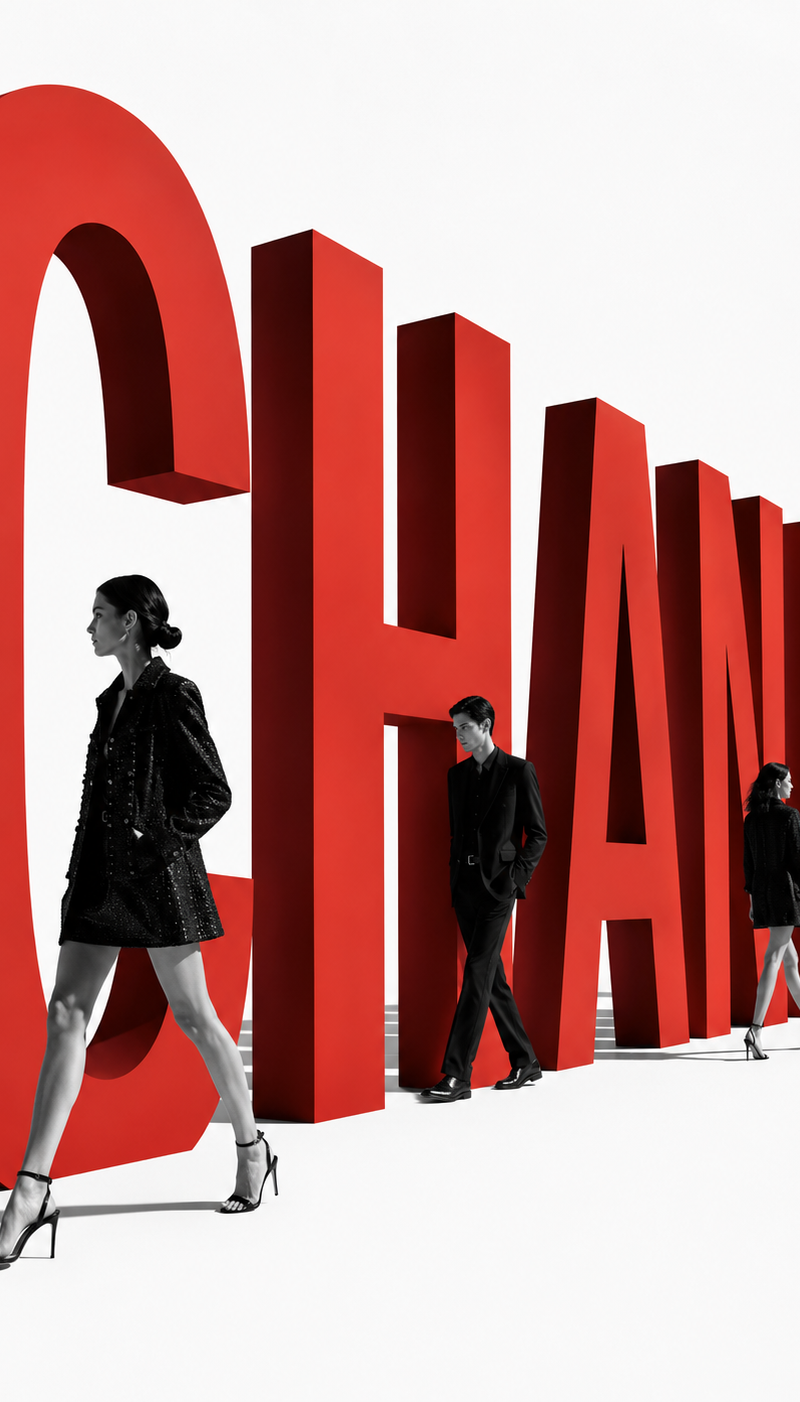A premium graphic poster featuring "[PROMPTSREF]" as enormous bold 3D typography