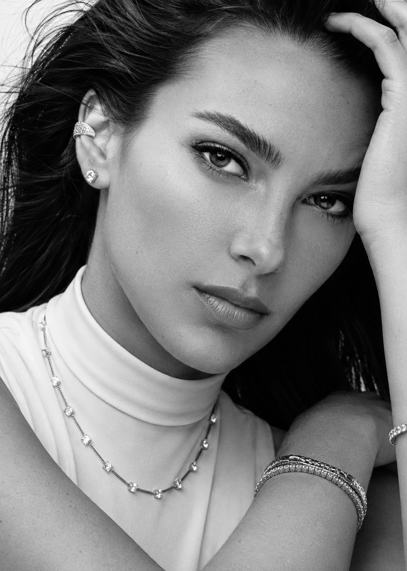 Create an ultra-realistic editorial close-up portrait using the reference image