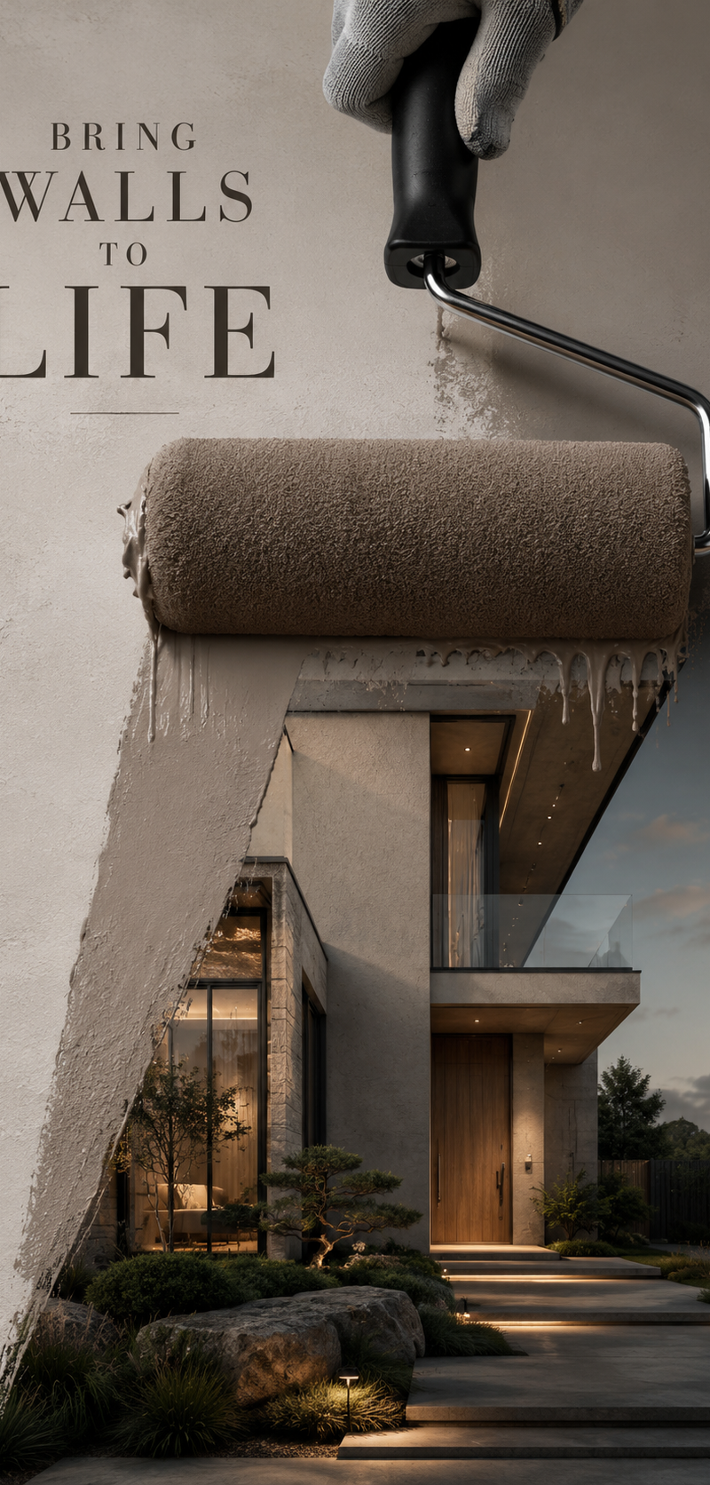 A premium 9:16 premium paint advertising poster