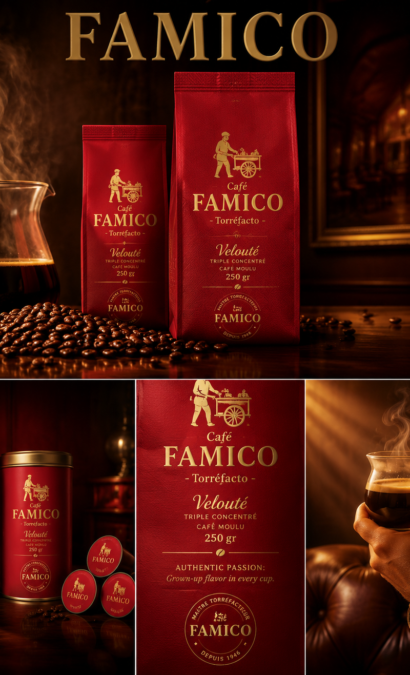Create a four-panel connected premium realistic editorial layout, adapted from i