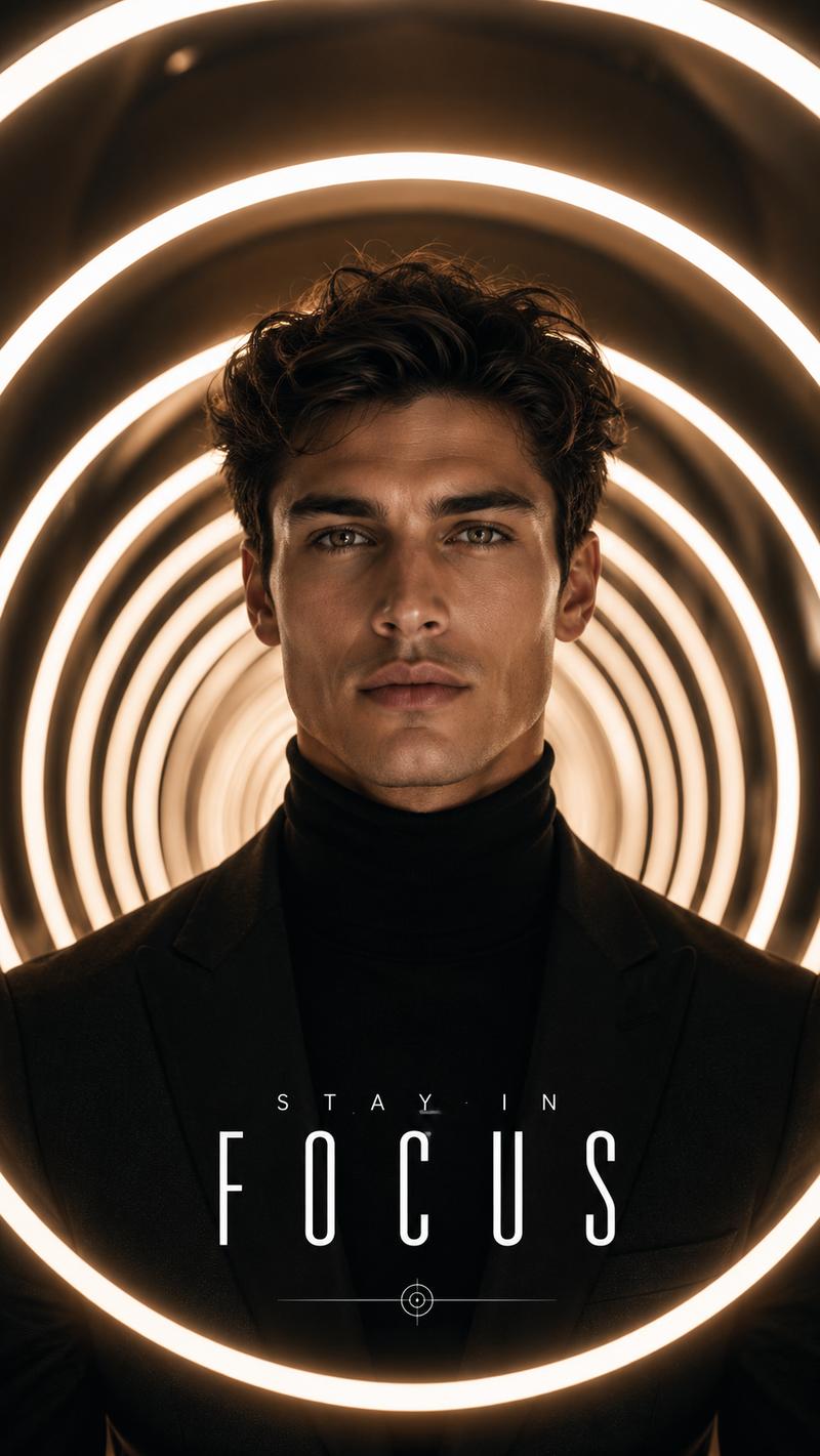 A premium 9:16 editorial portrait photography poster