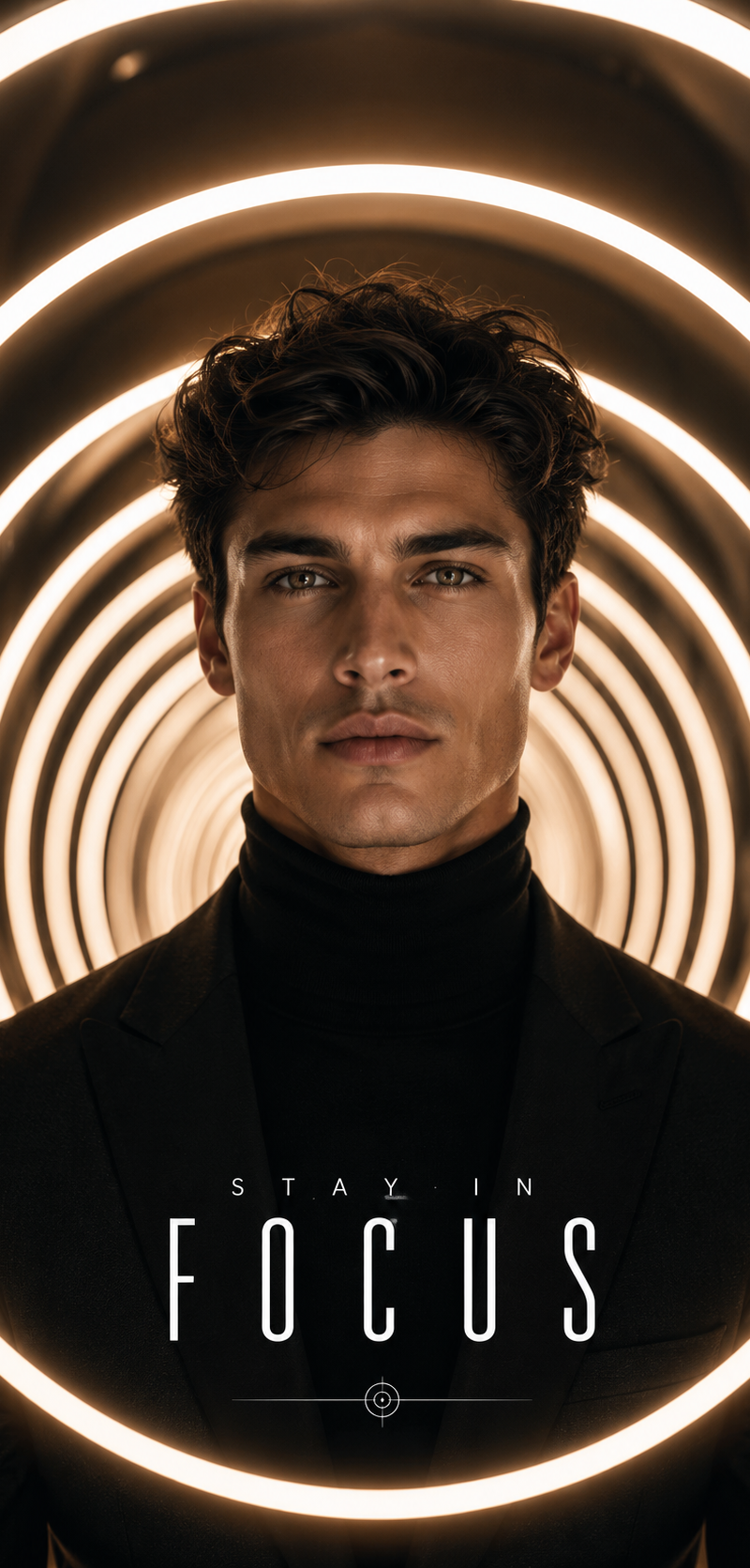 A premium 9:16 editorial portrait photography poster