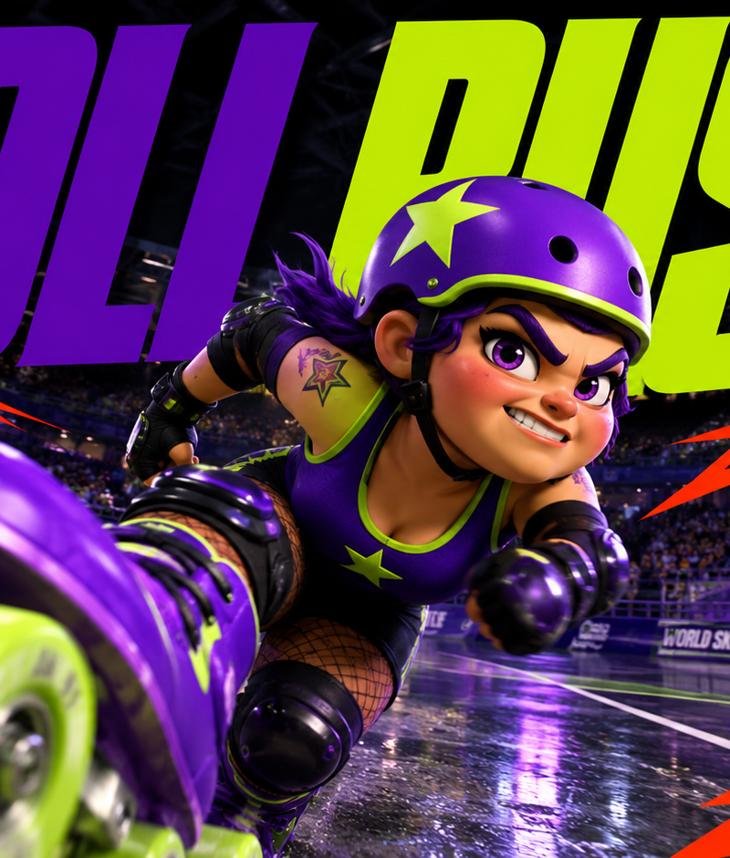 { "style_rules": { "character": "3D CGI cartoon athlete — exaggerated proportion