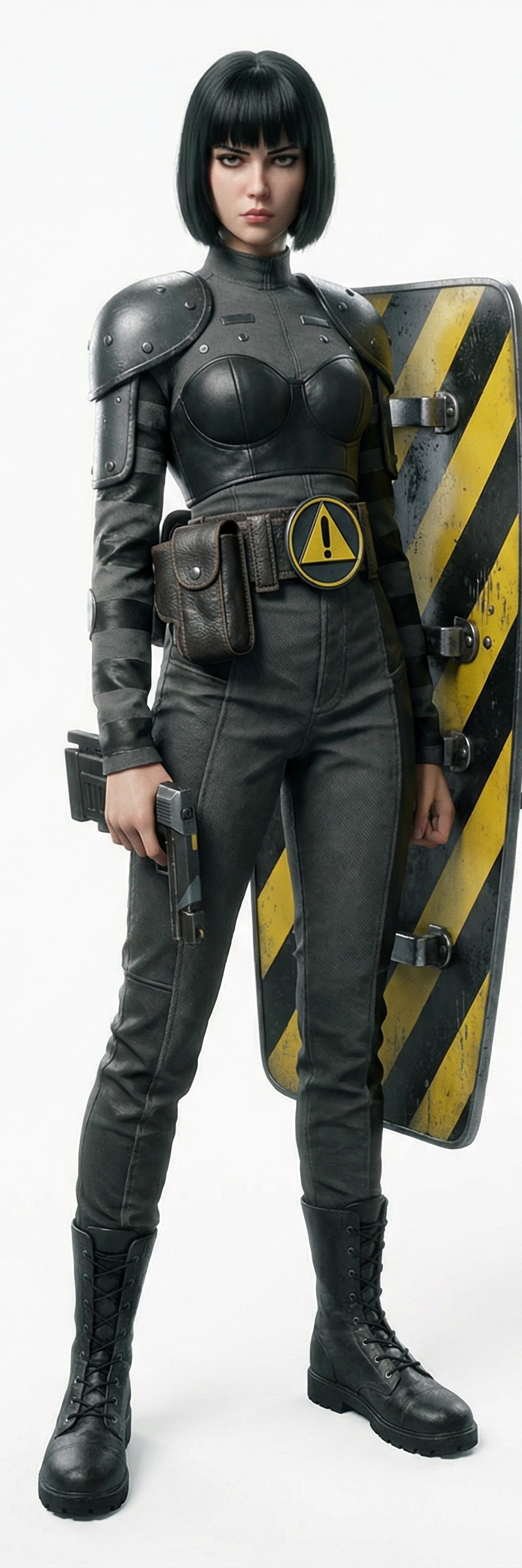 Convert @ character into a modern cinematic 3D render with a high-fashion grade,
