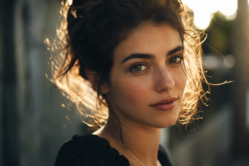 natural facial asymmetry, subtle smile, expressive eyes, realistic eyelashes, so