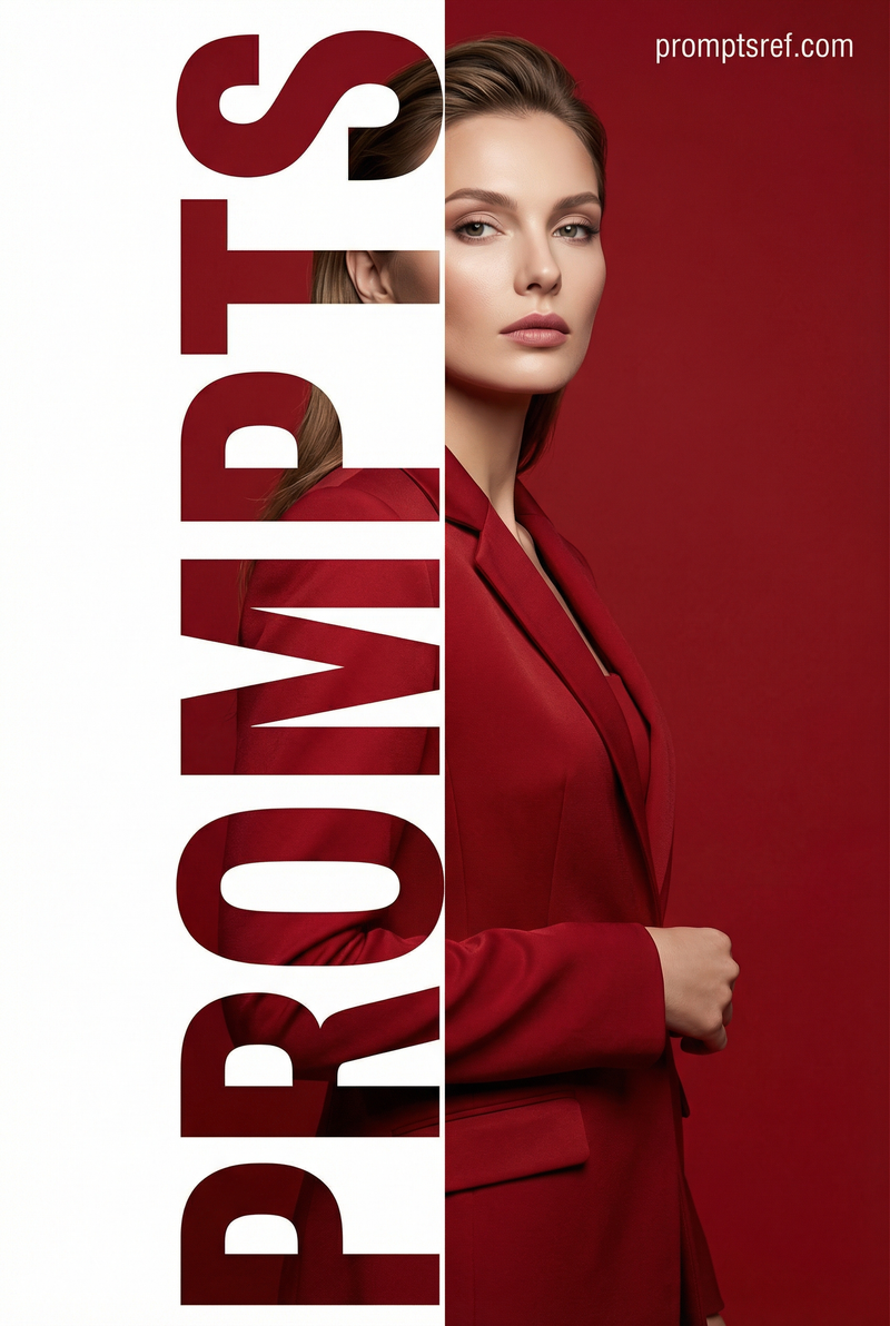 Style & Composition: High-fashion editorial typography poster, luxury magazine c