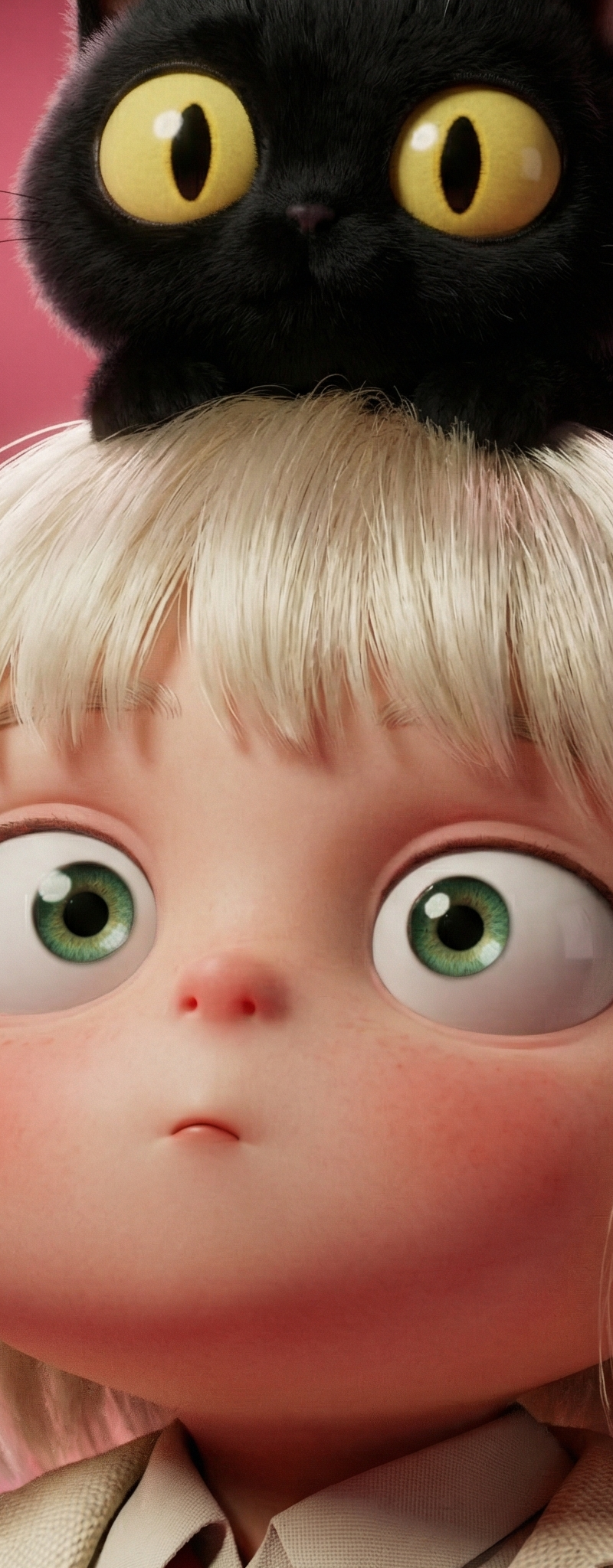 Convert @ character into a modern cinematic 3D render with a high-fashion grade,