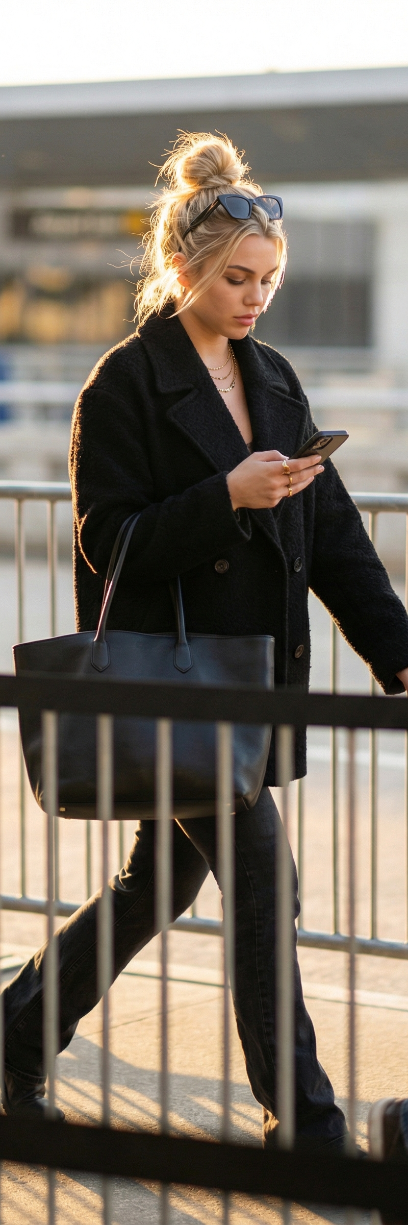 You are a fan-site photographer capturing candid airport shots