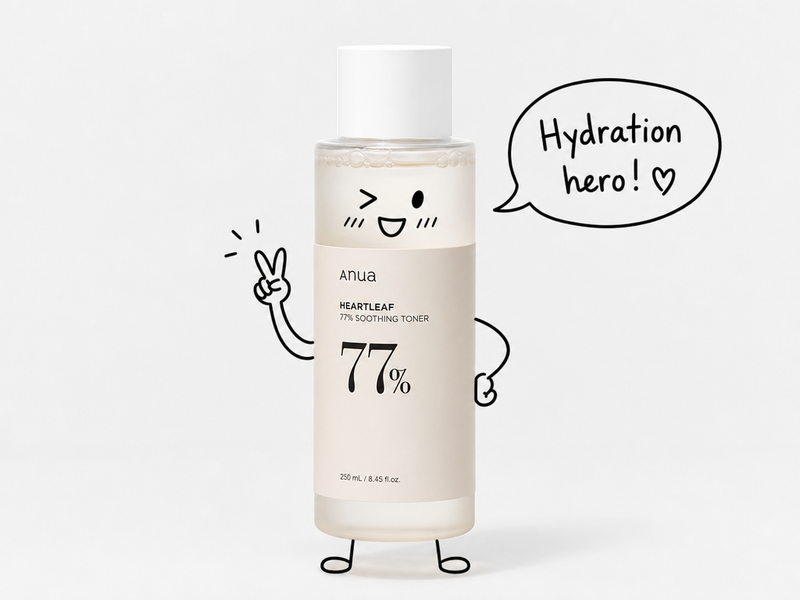 Take this product photo and add a playful hand-drawn doodle character on top of