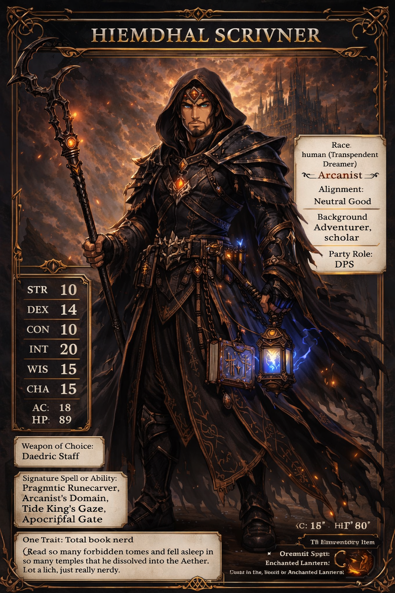 @Image1 = main character identity reference Create a polished fantasy character-