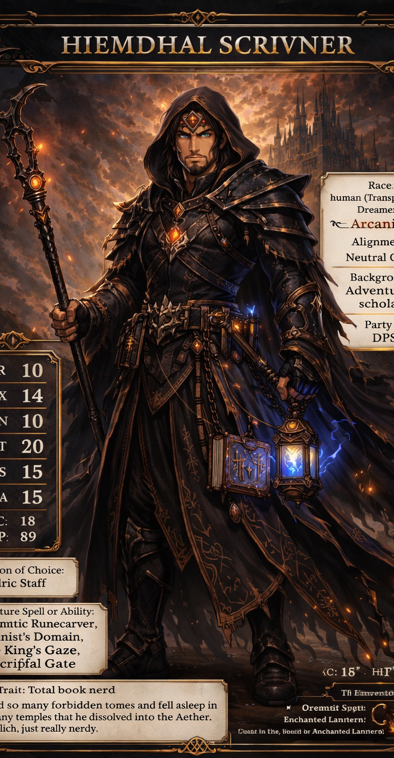 @Image1 = main character identity reference Create a polished fantasy character-