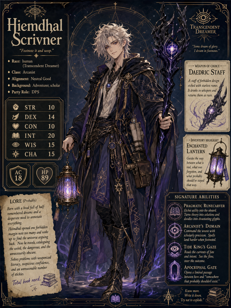 @Image1 = main character identity reference Create a polished fantasy character-