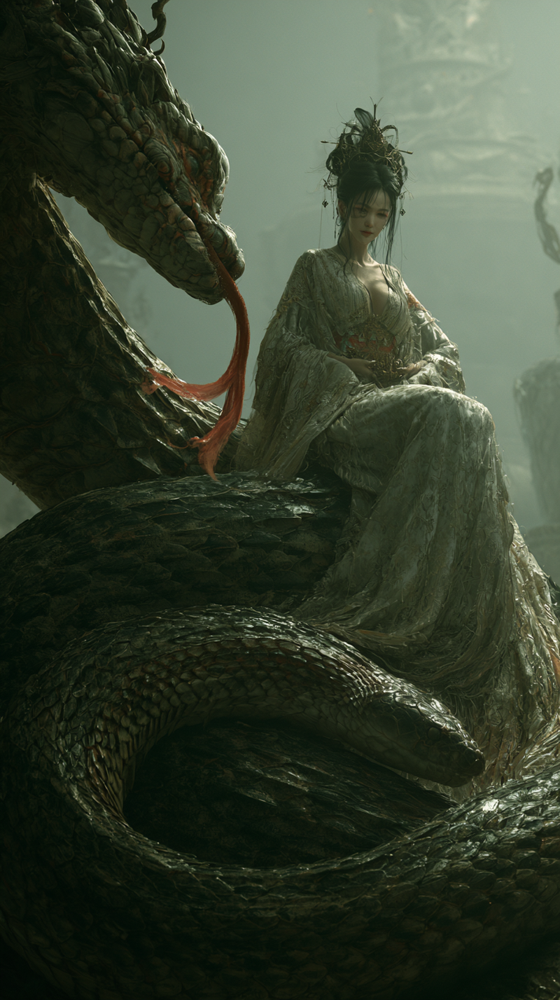 A hyper-realistic, cinematic scene of a dark,depicts a massive ancient elegant b