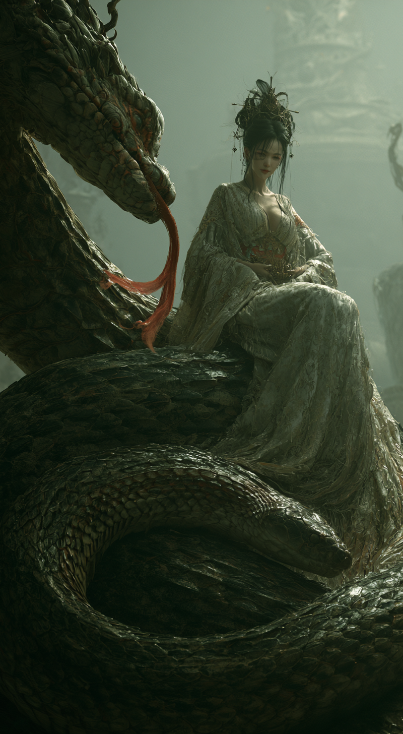 A hyper-realistic, cinematic scene of a dark,depicts a massive ancient elegant b