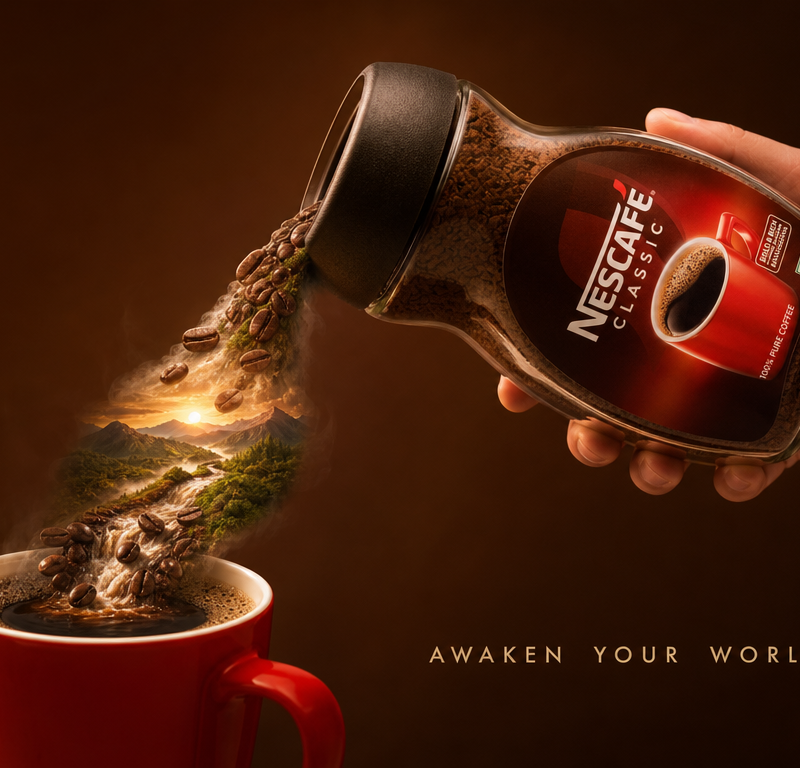 PRODUCT: [Product Name Or Photo] Create ONE scroll-stopping premium surreal adve