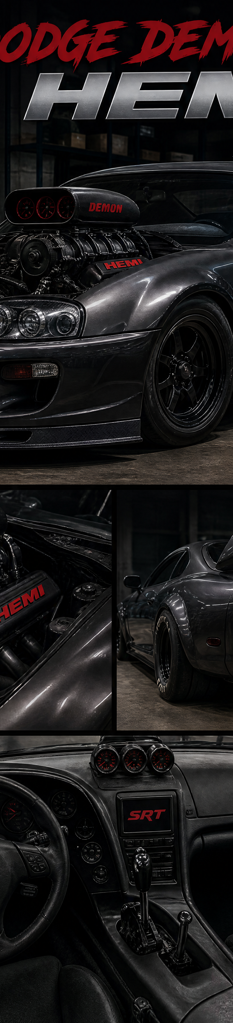 toyota mk4 dodge demon srt hemi swapped