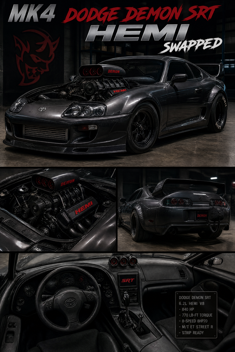 toyota mk4 dodge demon srt hemi swapped