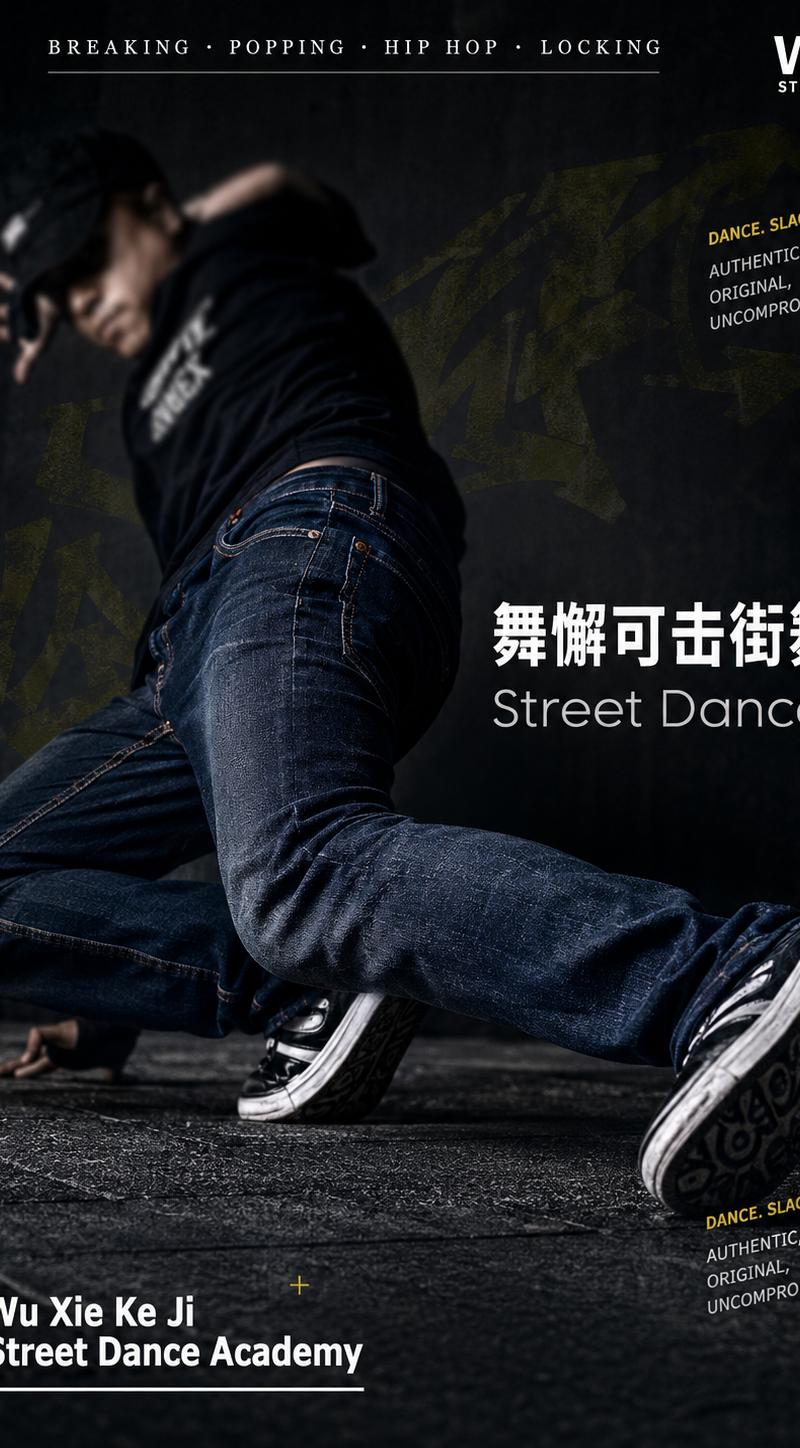 优化后文本: An ultra-realistic, high-end streetwear advertisement featuring a profess