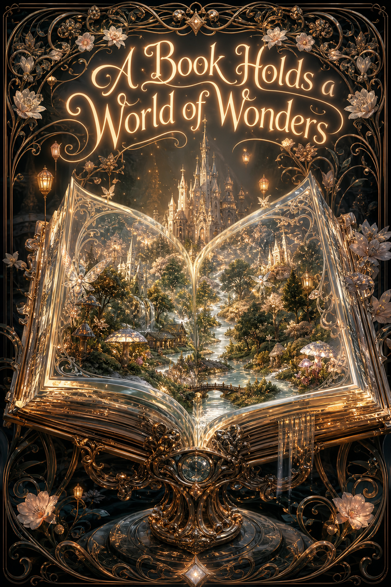High Fantasy Art Nouveau style, massive transparent open hollowed-out magical to