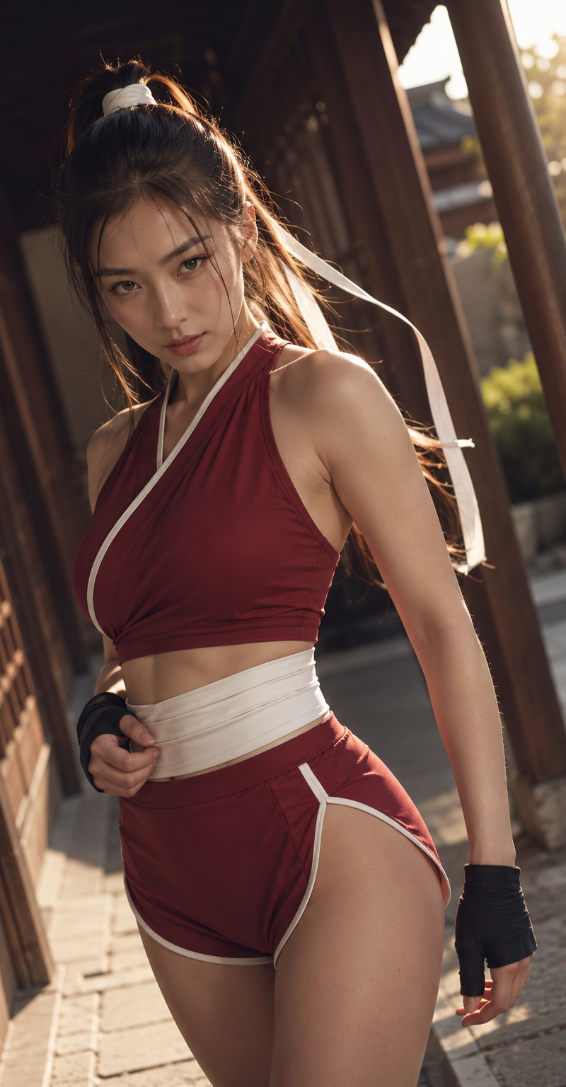 一位22—27岁的成年东方女性，原创现代女忍者角色，真实成年亚洲女性长相，五官精致立体，脸部线条柔和流畅，鹅蛋脸略带英气，眼睛修长明亮，眼尾自然上扬，眼神坚定中