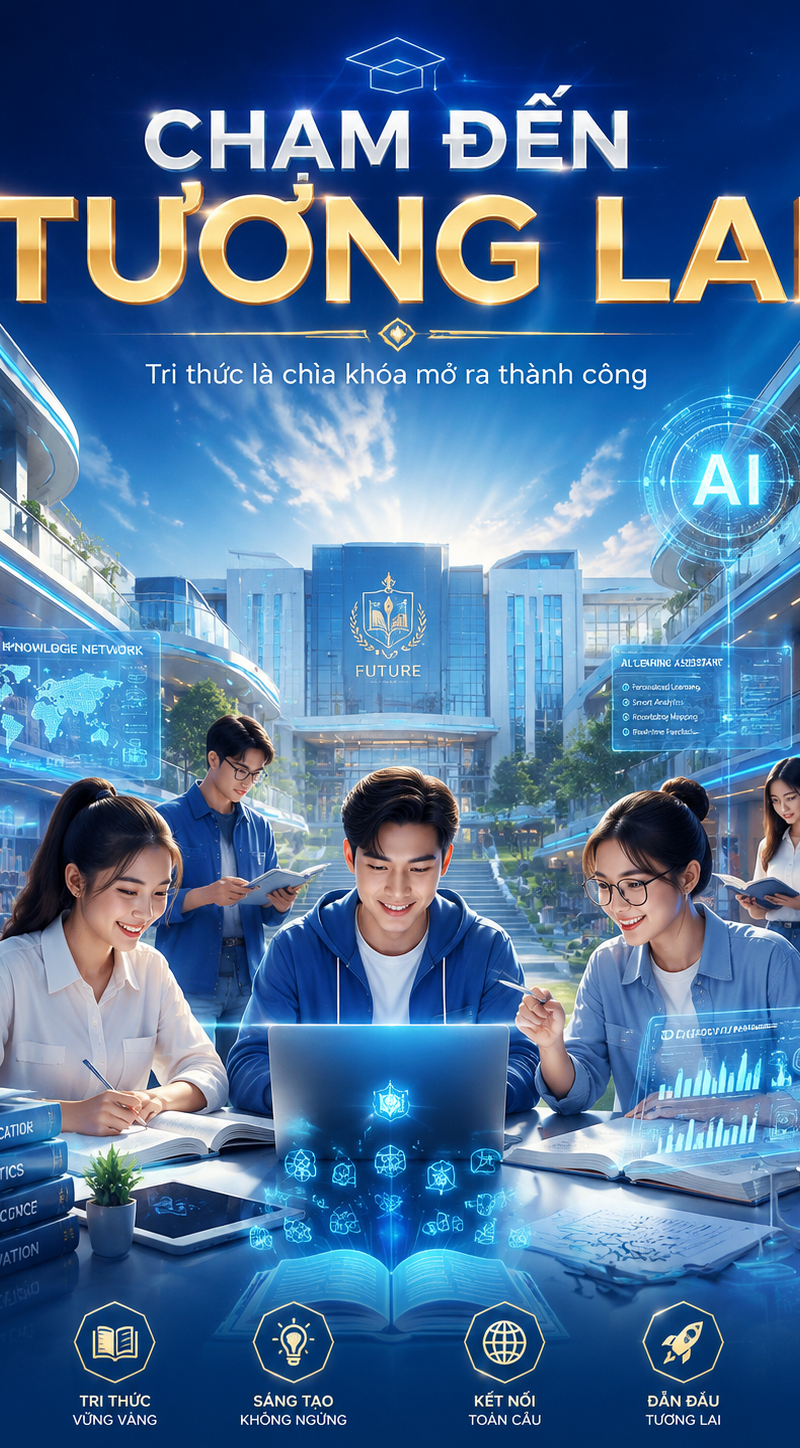 hiết kế poster chủ đề giáo dục hiện đại và truyền cảm hứng