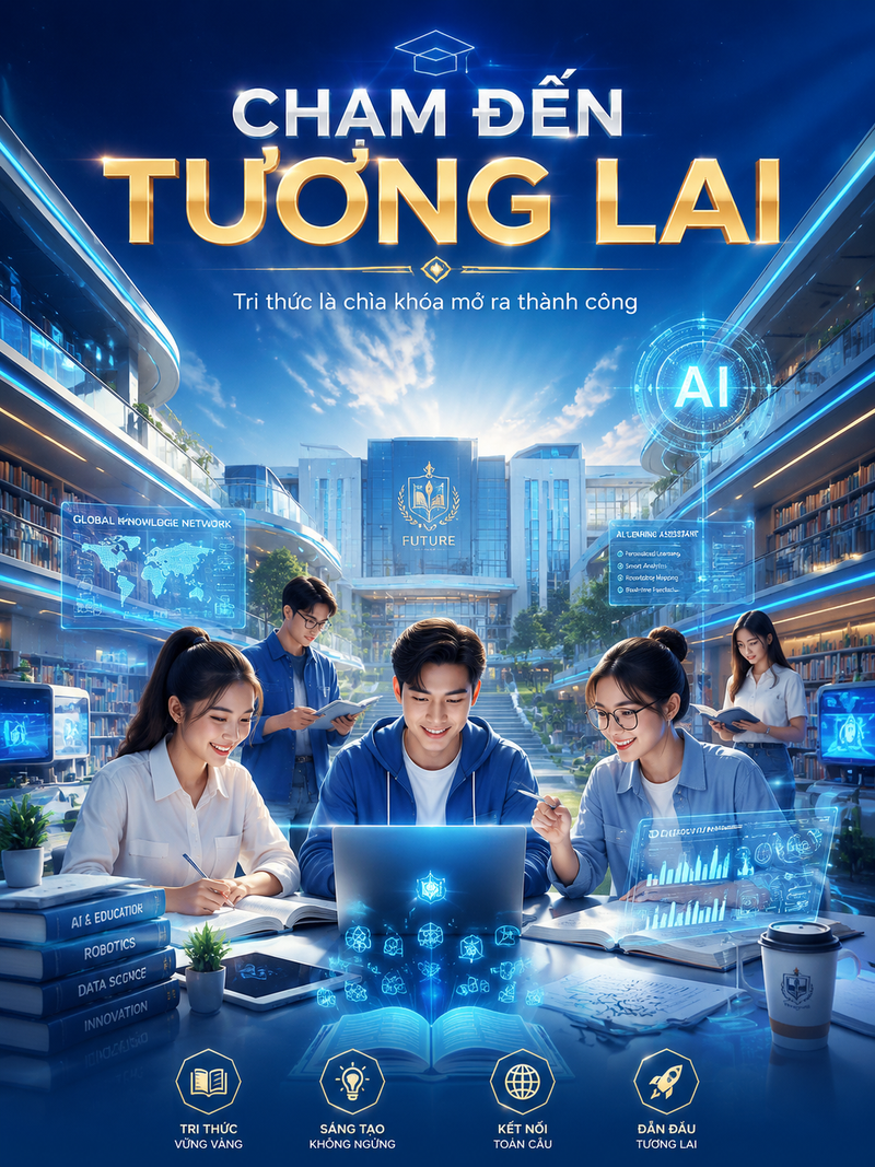 hiết kế poster chủ đề giáo dục hiện đại và truyền cảm hứng