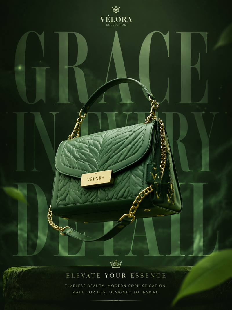 Generate a breathtaking luxury product advertisment of hand bag for girls, be cr