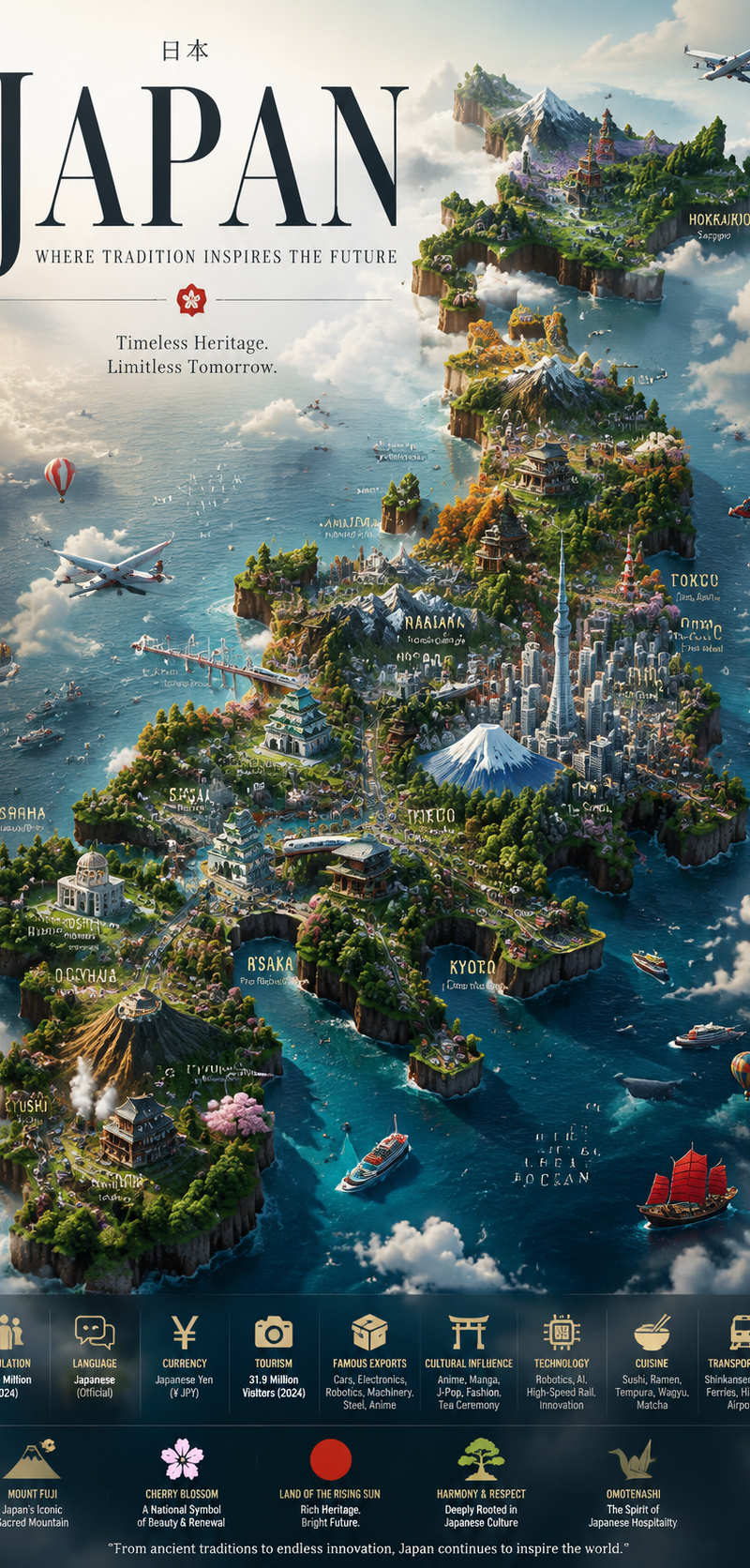 Create an ultra-detailed hyper-realistic 9:16 cinematic miniature world map of [