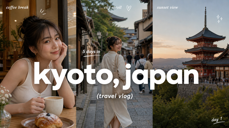 Create a 9:16 image in the "Clean Triptych Travel Vlog Thumbnail" style