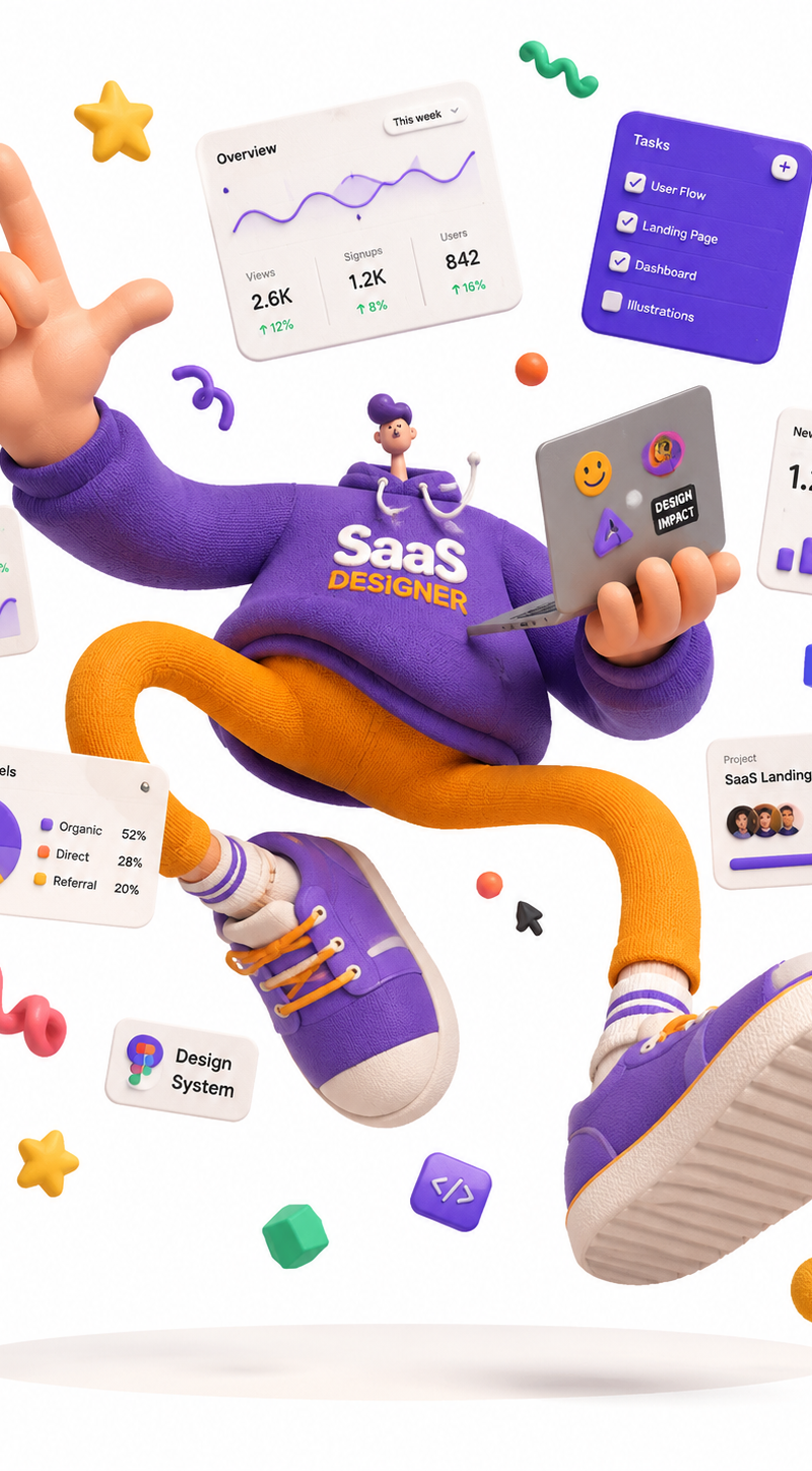 A complete single 3D illustration, exaggerated artistic editorial illustration s