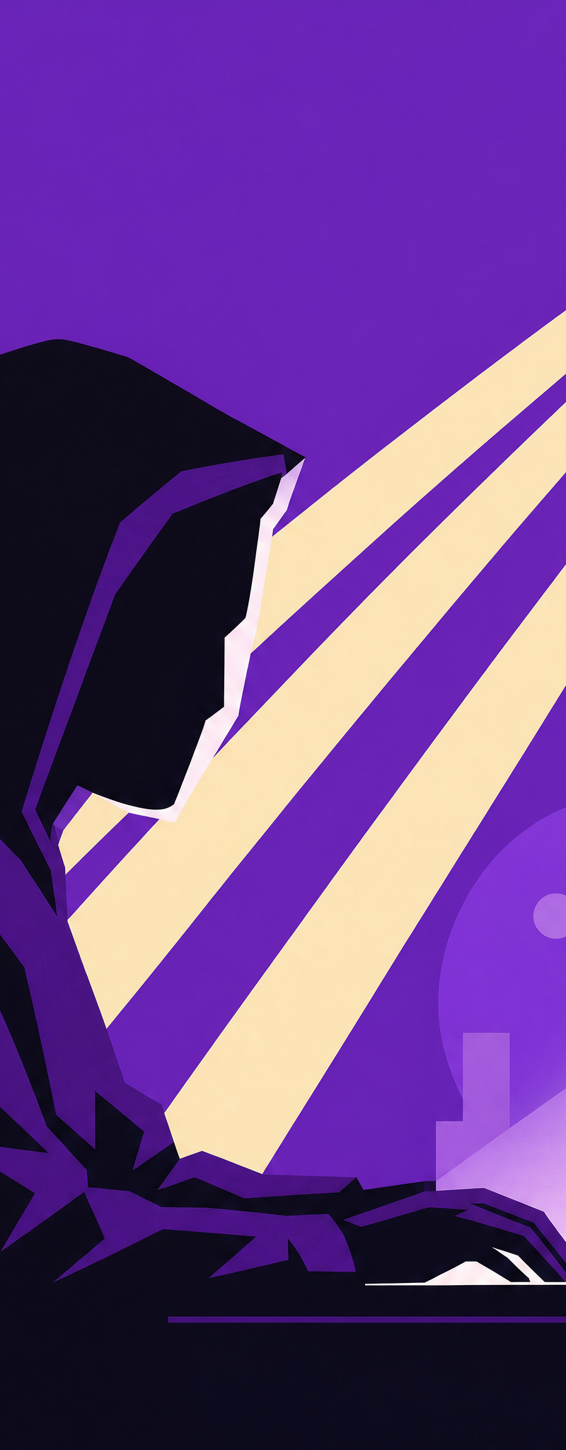 Minimalist poster of a faceless developer, iconic side profile silhouette with a