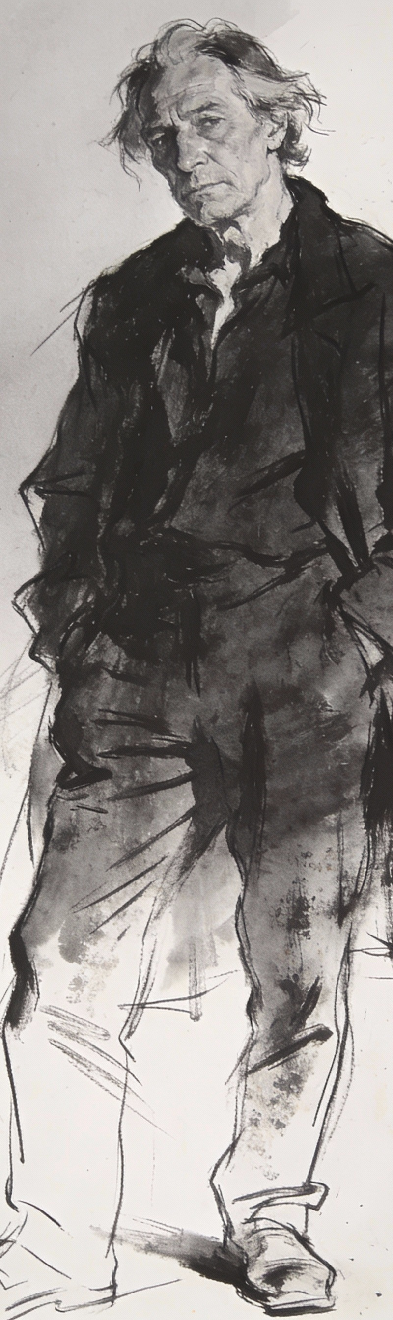 Minimalist sketching style, strong sense of air, loose fine long lines construct