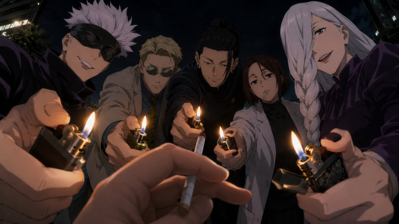 A 9:16 vertical late-night candid smartphone-style image, showing a fictional Ju