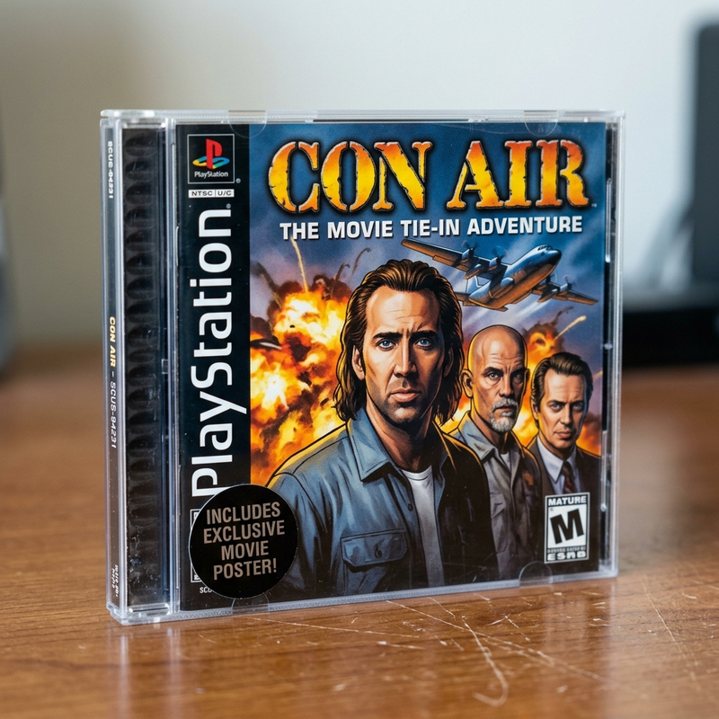 playstation 1 game case with a movie tie-in game that seems like a real game you