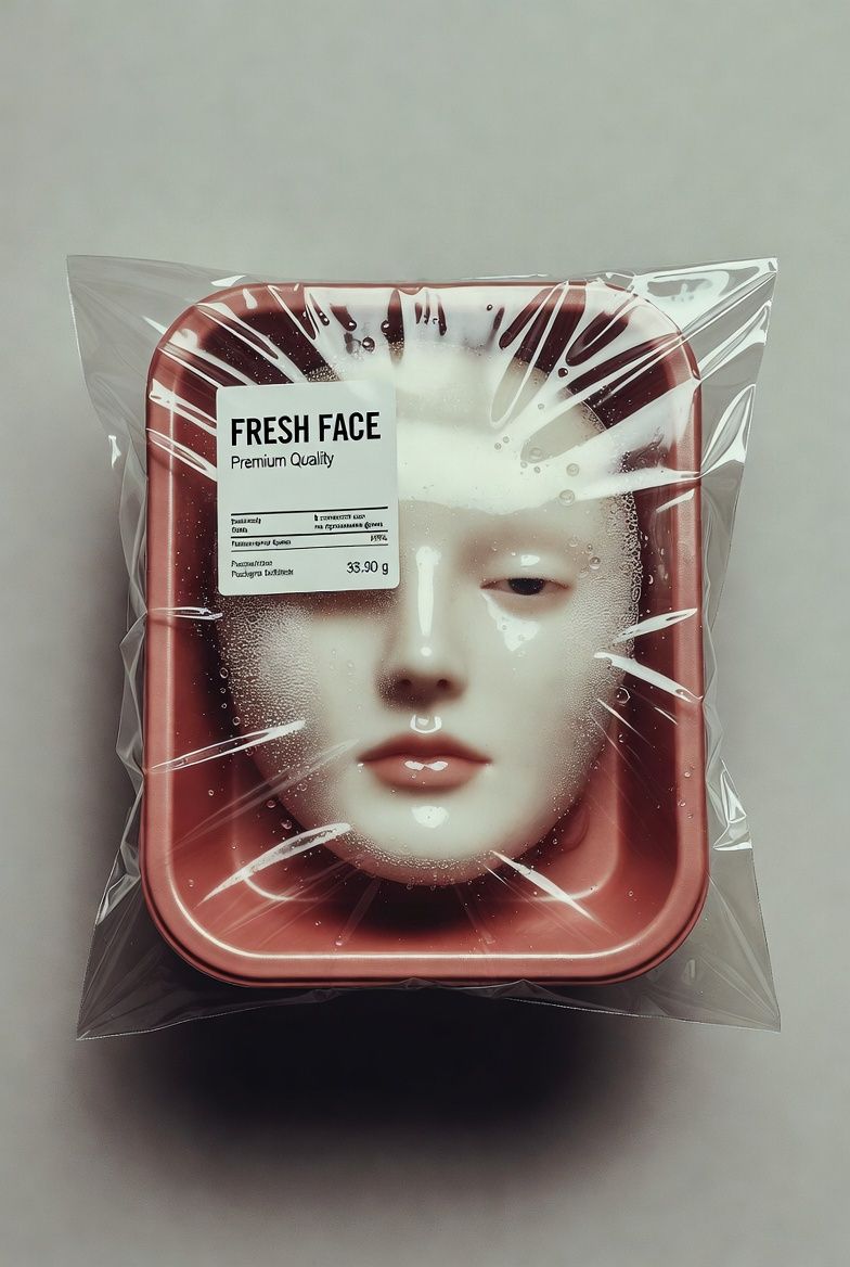 Conceptual hyperrealistic studio image in the style of modern surreal advertisin