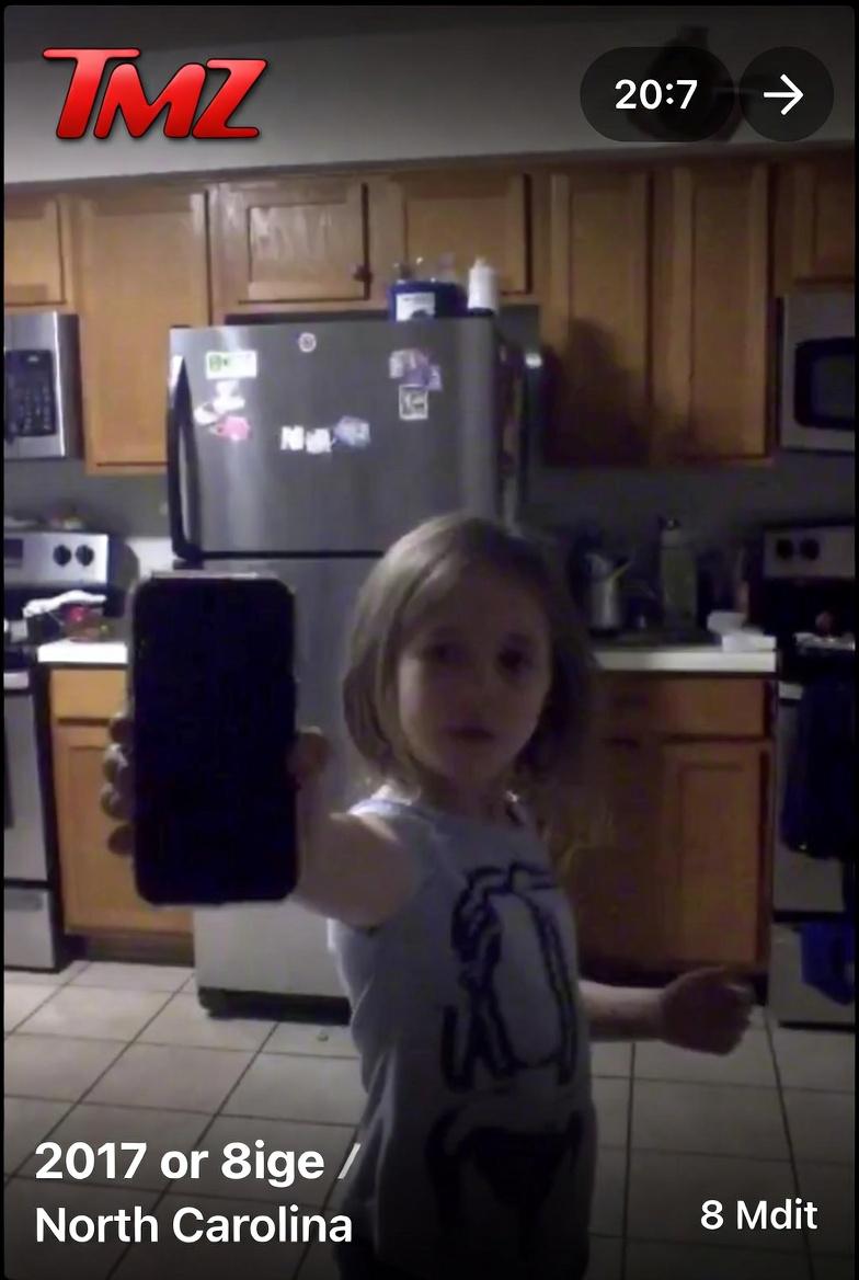 TMZ low quality screenshot from reddit video on which there is an 8 years old gi