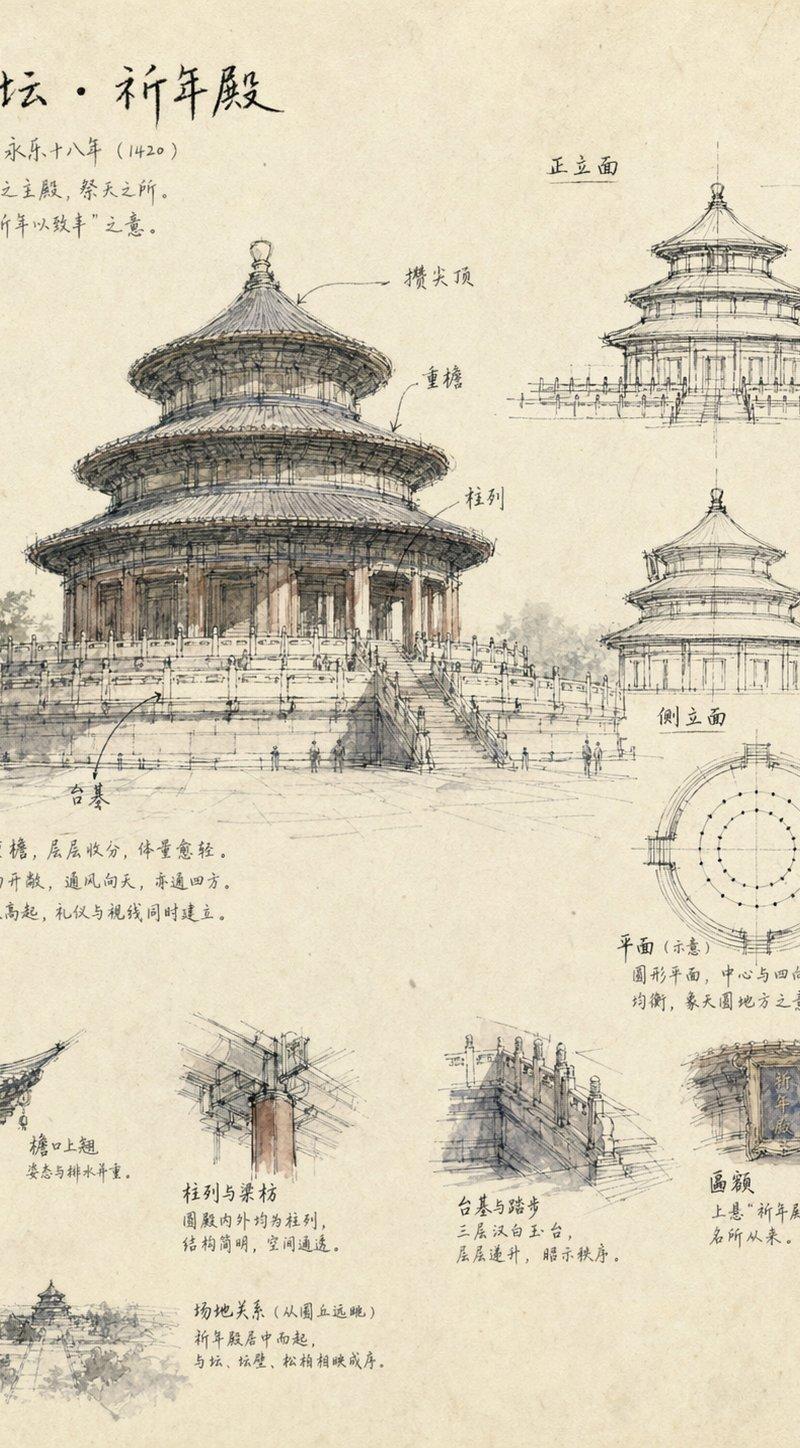 建筑 提示词 升级版来了 GPT-image2 作图前，认真调查知识真实性 所以这种图片要五分钟左右的能出图 提示词如下： 请创作一张“建筑师手...