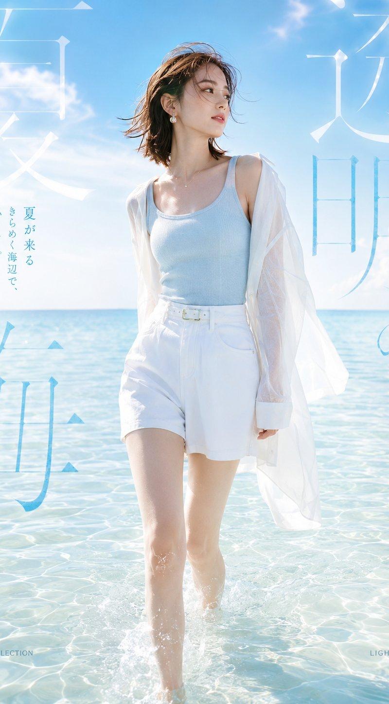 GPT2 x 日系 x 清凉 x 写真 好靓的女孩 好靓的 gpt-image2 提示词 炎炎夏日,就需要很多这种提示词 这几周我加点油, 为女...